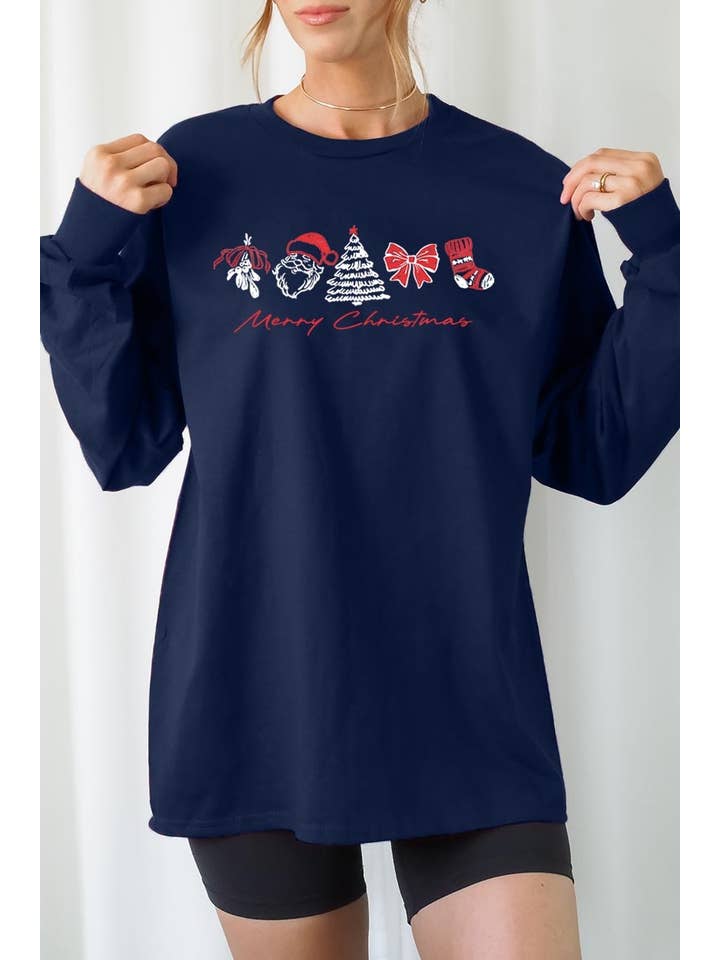 COLORBEAR - Wholesale T-Shirt (Graphic) - Women's - Cute Christmas Graphic Long Sleeve Tee11