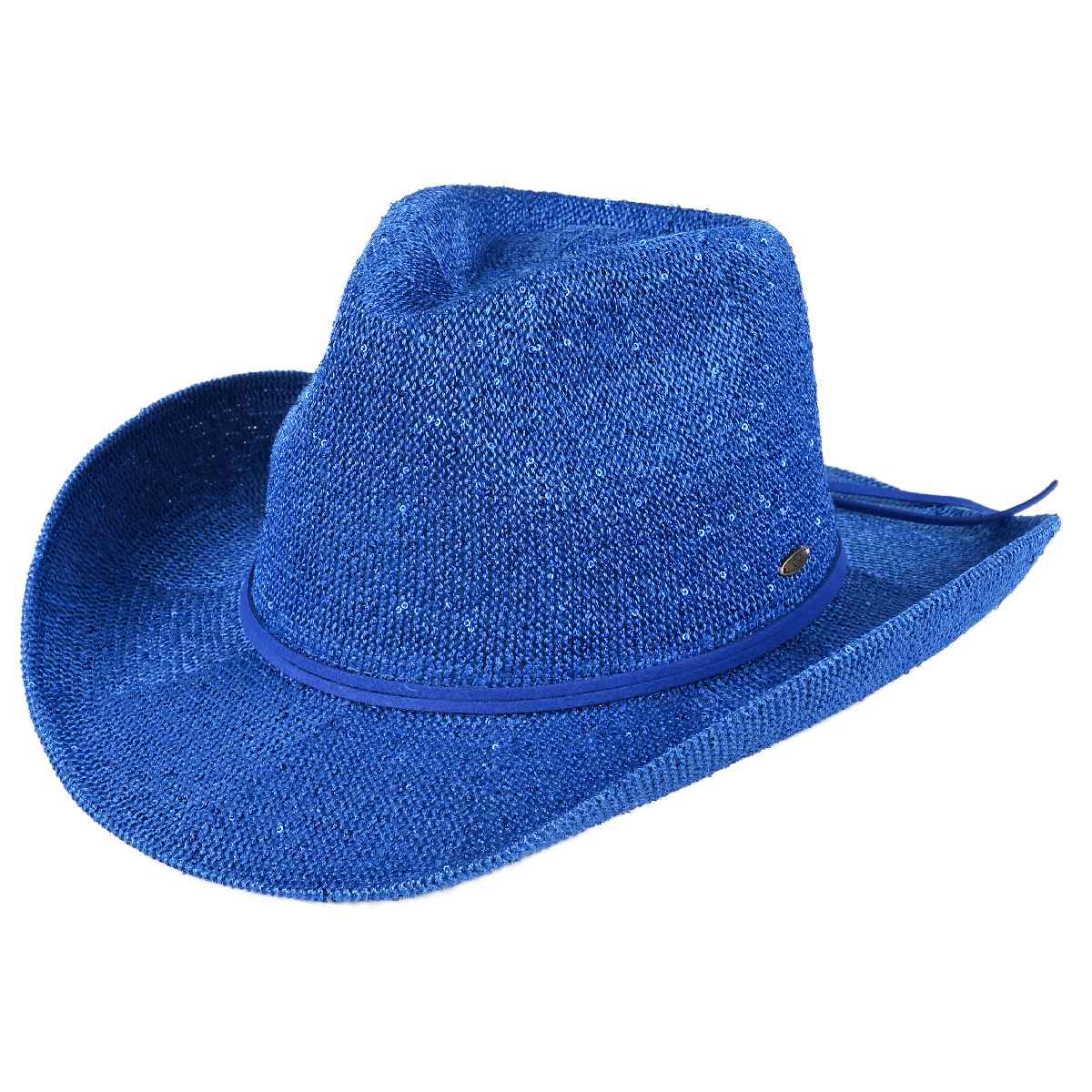Fashion City – wholesale Cowboyhatt - Dam – Paljett Cowboyhatt med mocka String17