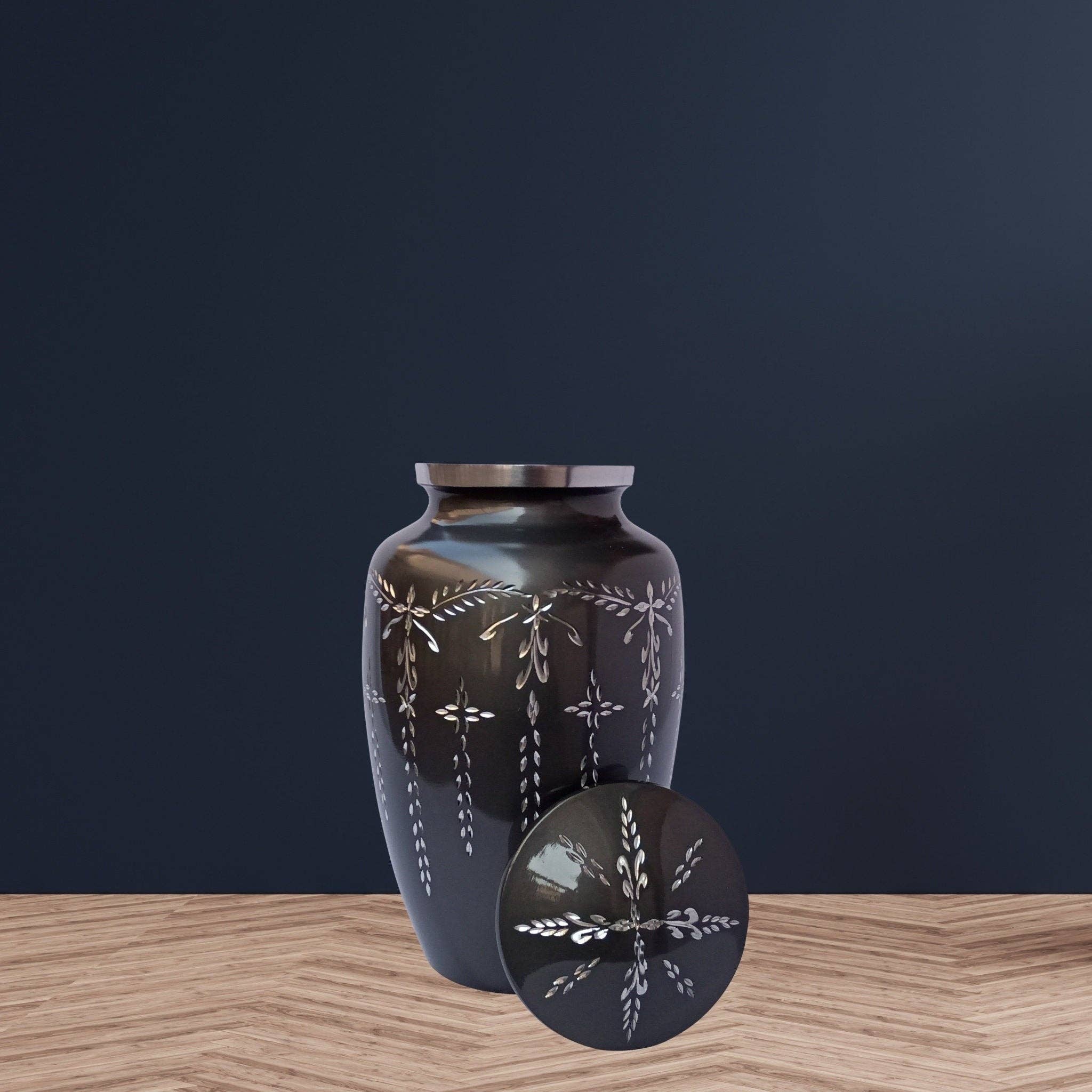 Plutus imports - Vendita all'ingrosso Urne - Urna cineraria per adulti con taglio a diamante, grande, per ceneri umane4