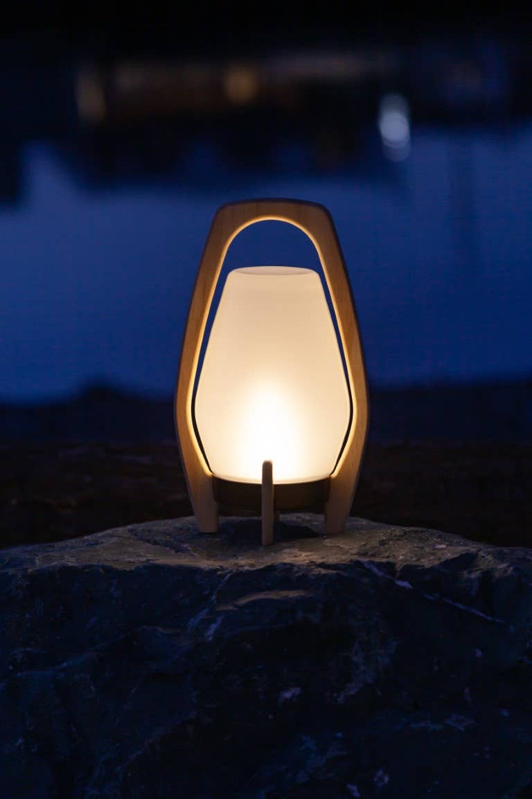 Allsop Home & Garden - Wholesale Lantern - Portable Wood & Glass LED Drifter Lantern - 12.25" Bronze13