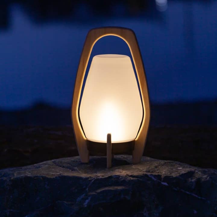 Allsop Home & Garden - Wholesale Lantern - Portable Wood & Glass LED Drifter Lantern - 12.25" Bronze13