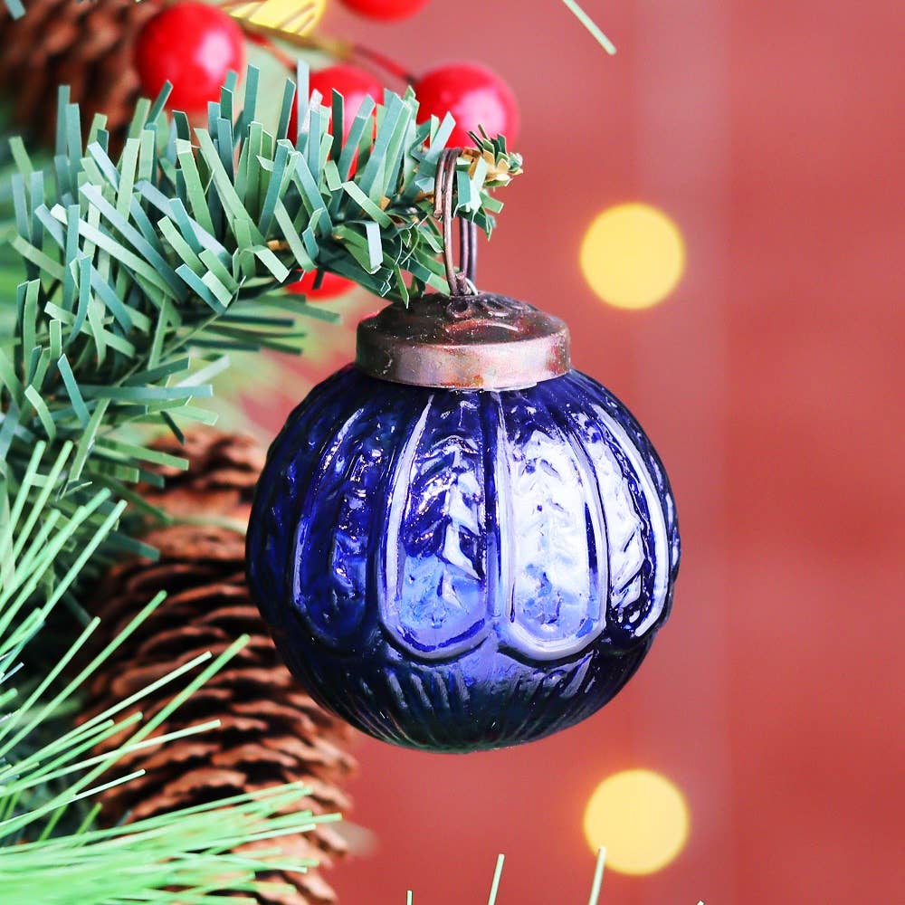 12 Large Royal Blue Christmas Ornaments Balls for Tree for wholesale on Faire1