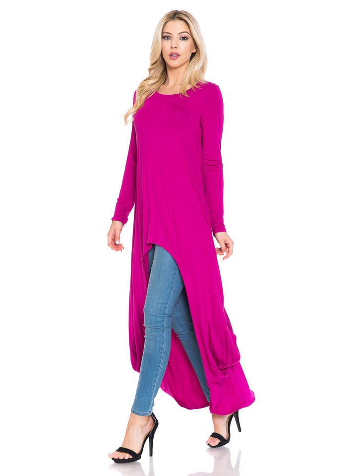 Allium - Wholesale Tunic - Women's - Long Sleeve High-Low Tunic7