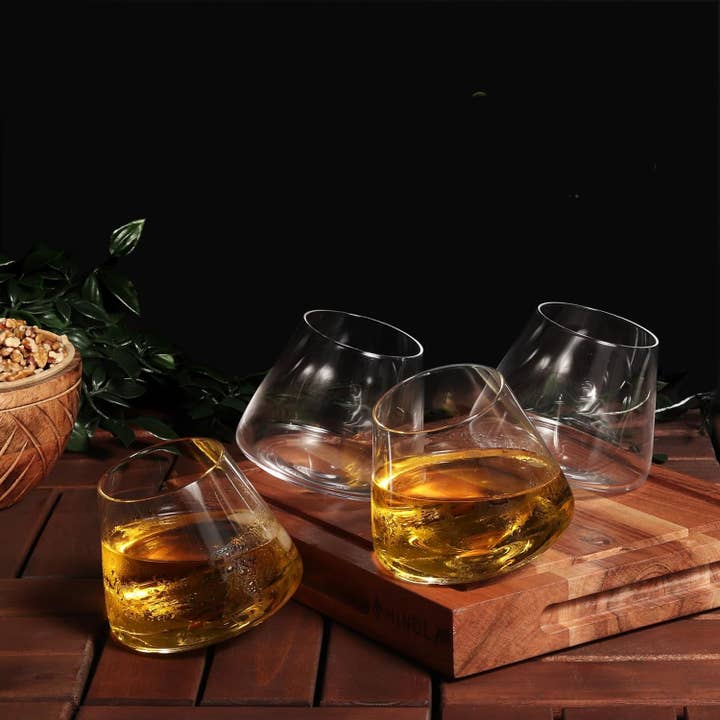 Garden Guru Lawn & Garden Tools - Wholesale Cocktail/liquor glass - QUAFFER Tilted Whiskey Glasses Tumblers Set of 25