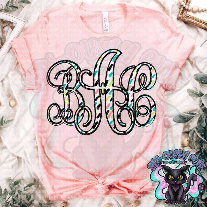 Colored Dottie Monogram for wholesale by Siri-Ously Cute