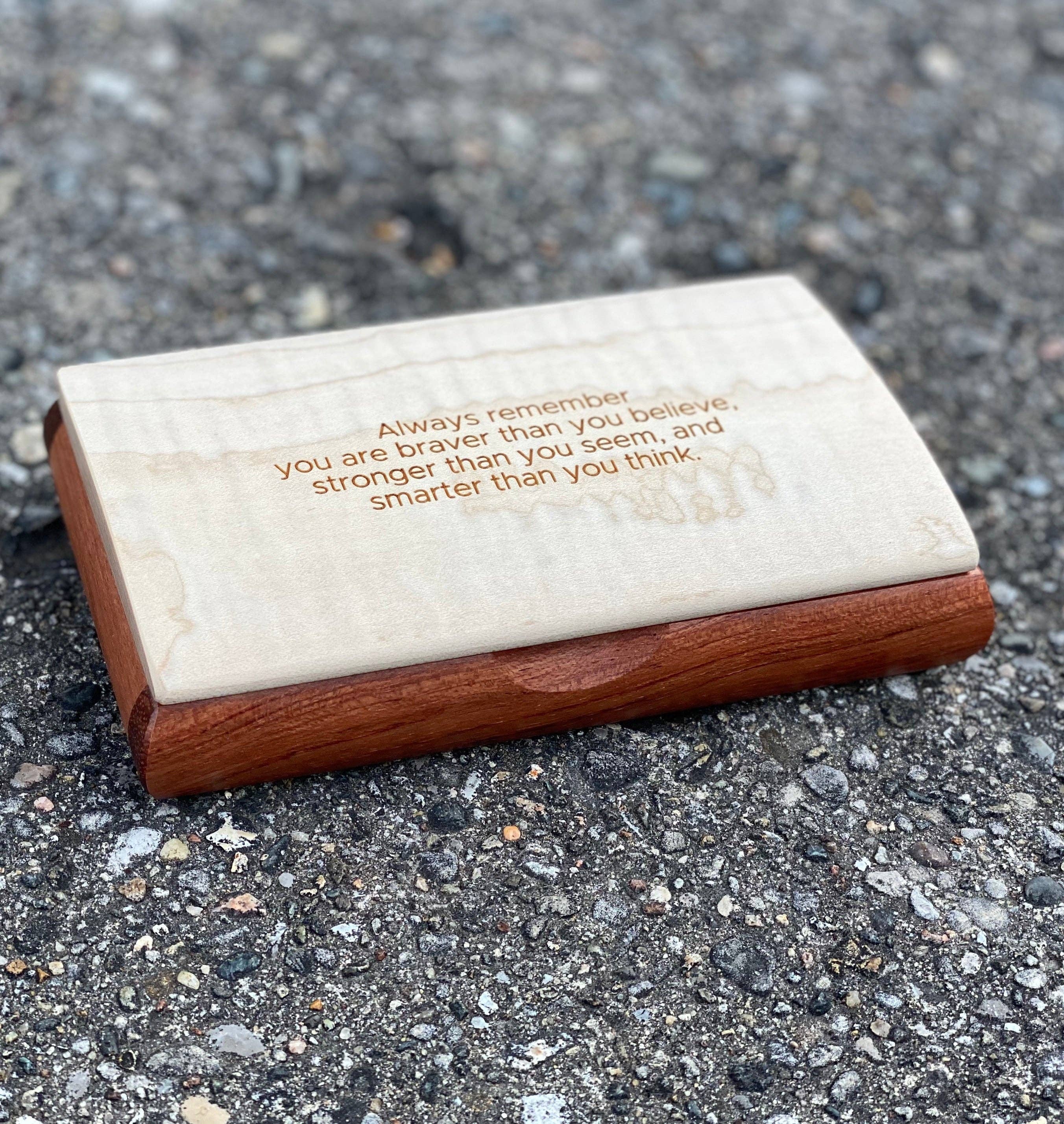 Mikutowski Woodworking - Wholesale Decorative Box - Wooden Possibility Box Engraved with Best Selling Quotes9