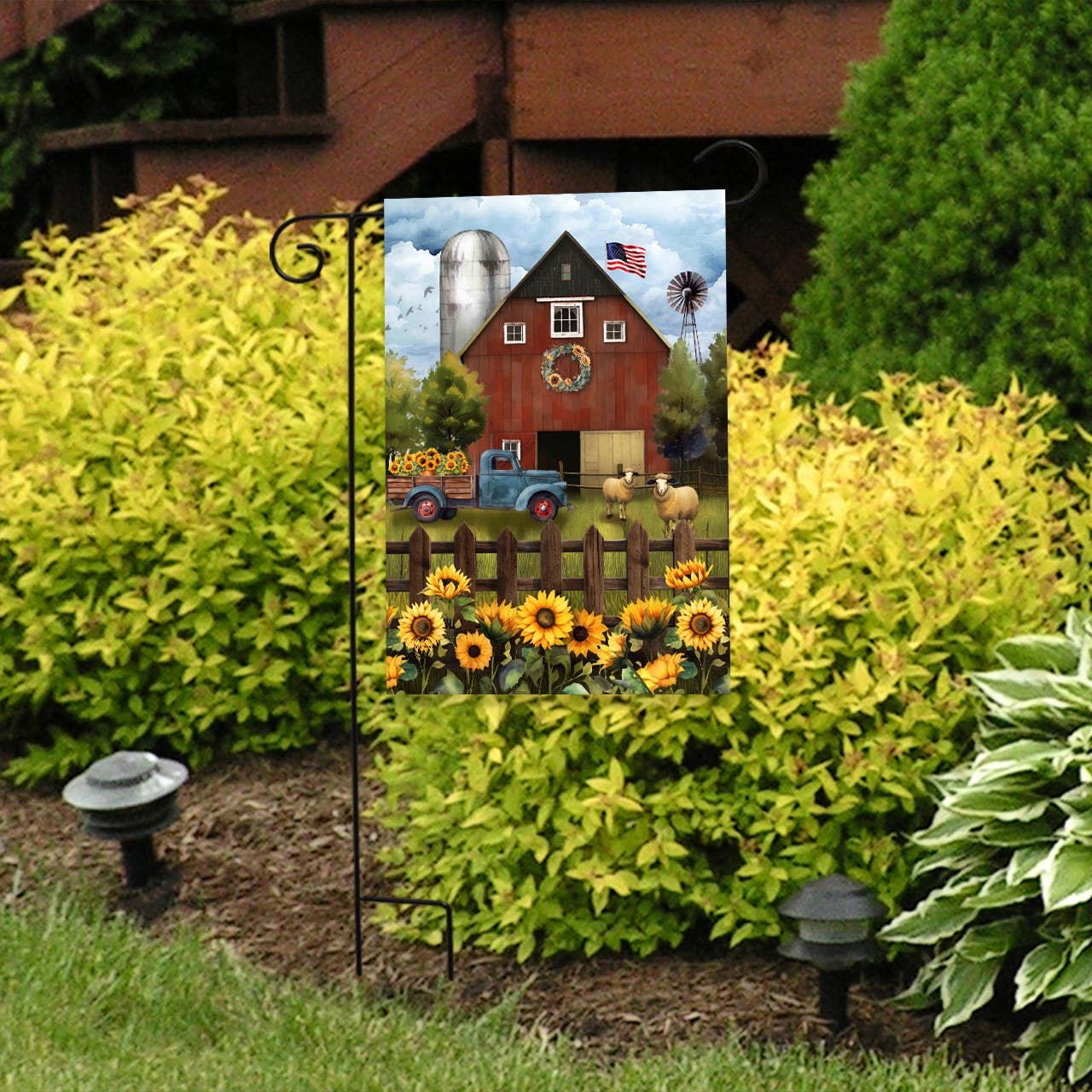 Briarwood Lane - Wholesale Flag - Sunflower Barn Garden Flag2