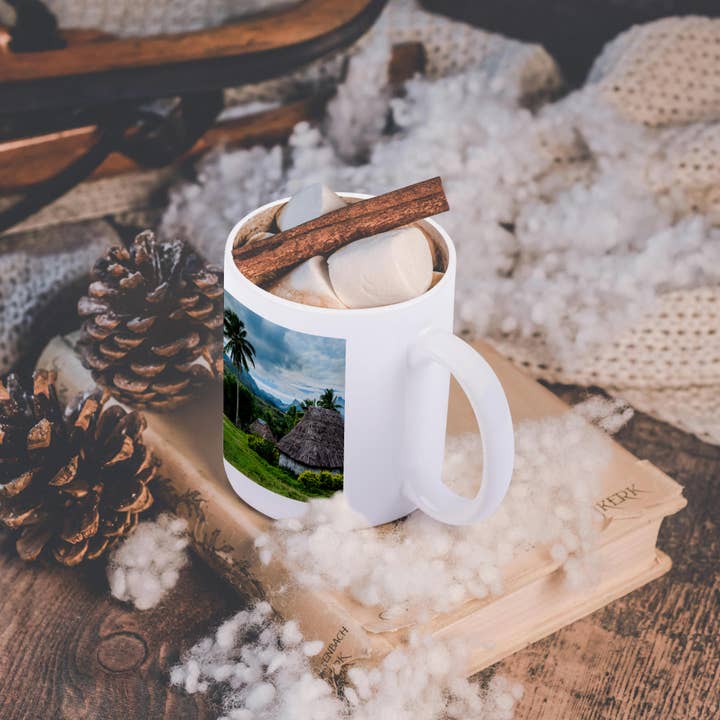 3dRose - Wholesale Coffee Mug - 3dRose, Thatched roofed huts in Navala, the Ba Highlands of Viti Levu, Fiji, Mug11