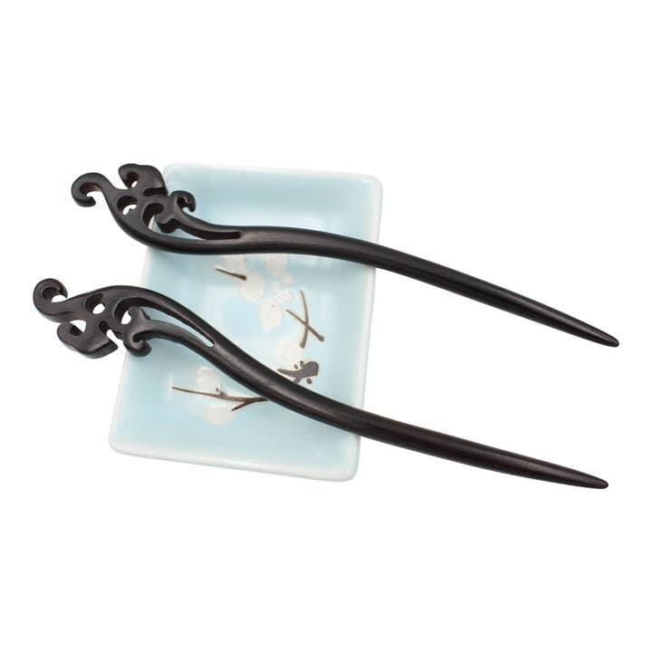 Real Sic – Alfinete de cabelo por atacado – Pauzinho de Sândalo Natural - Bastão de Cabelo de Madeira (Água)2