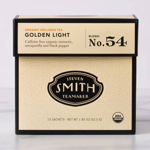 Golden Light - Organic Wellness Tea - Retail Cartons for wholesale by Smith Teamaker