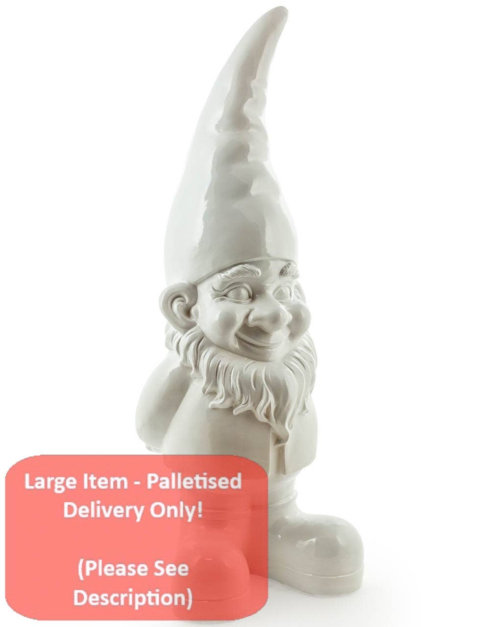 McGowan & Rutherford Ltd - Wholesale Decorative Figurine - Giant Bright White Standing Gnome Figure0