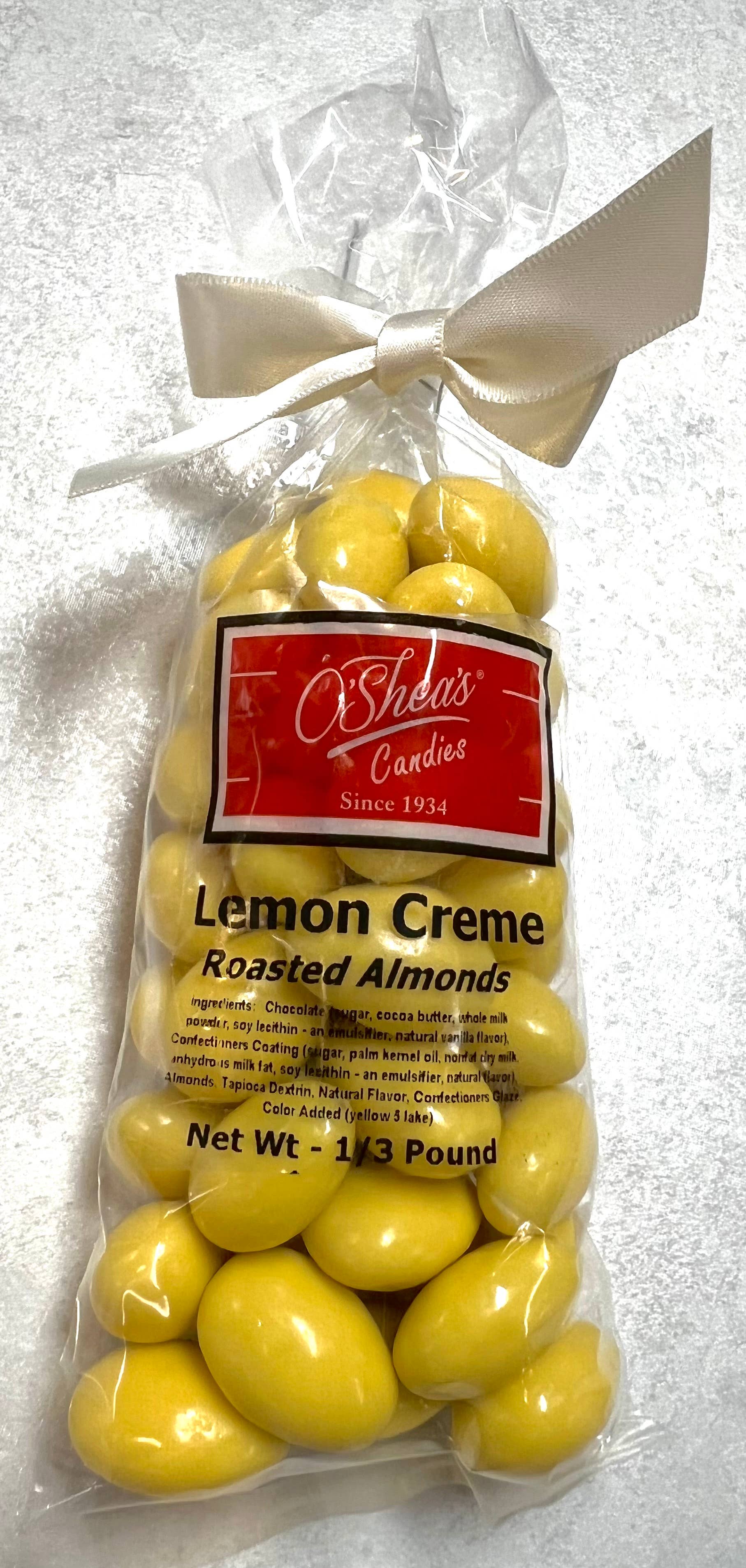 O'Shea's Candies Sweet Shop - Wholesale Nuts - Nut Snack Pack 1/3# Lemon Creme Roasted Almonds1