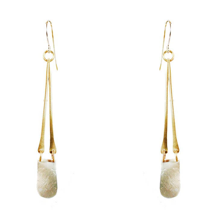 Orecchini antichi in ottone e argento - Design estivo per la vendita all'ingrosso da parte di Whitney Designs Ltd.