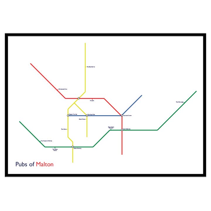 Pubs of Malton - Print for wholesale by The Yorkshire Print Company