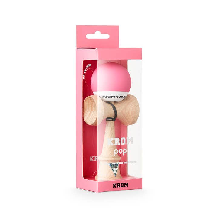 KROM KENDAMA - Wholesale Wood Toy - Kids - KROM · POP RUBBER PINK · KENDAMA