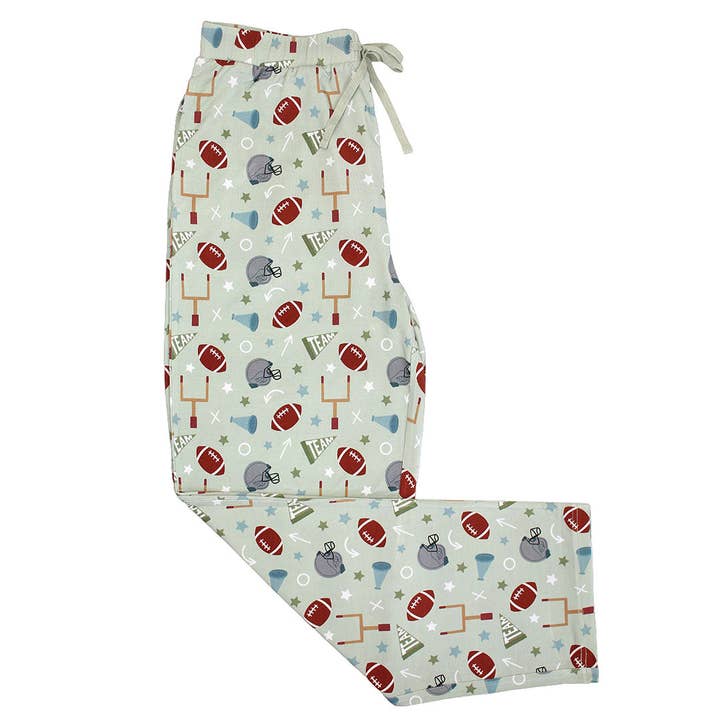 Football Game Day Sports Bamboo Relaxed Lounge Adult Pajama Pants for wholesale by Emerson and Friends