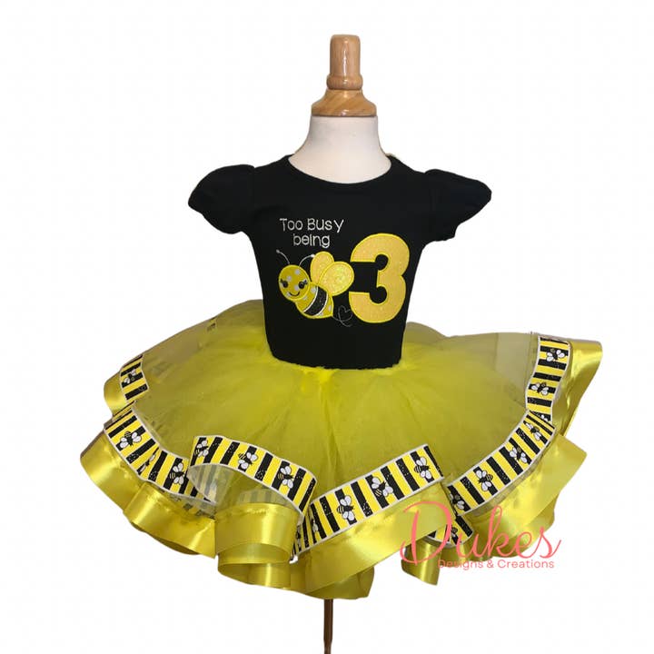 Bij Dubbele Lintversiering Tutu voor wholesale door Dukes Designs & Creations