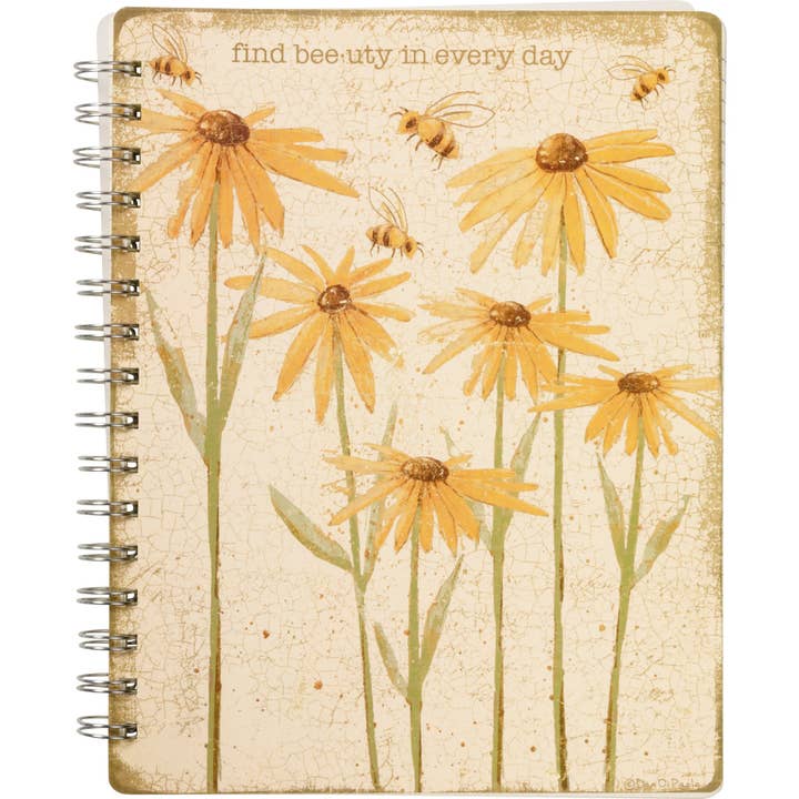 Primitives by Kathy - Wholesale Stationery/Notecard Set - Find Beeuty In Every Day Spiral Notebook2