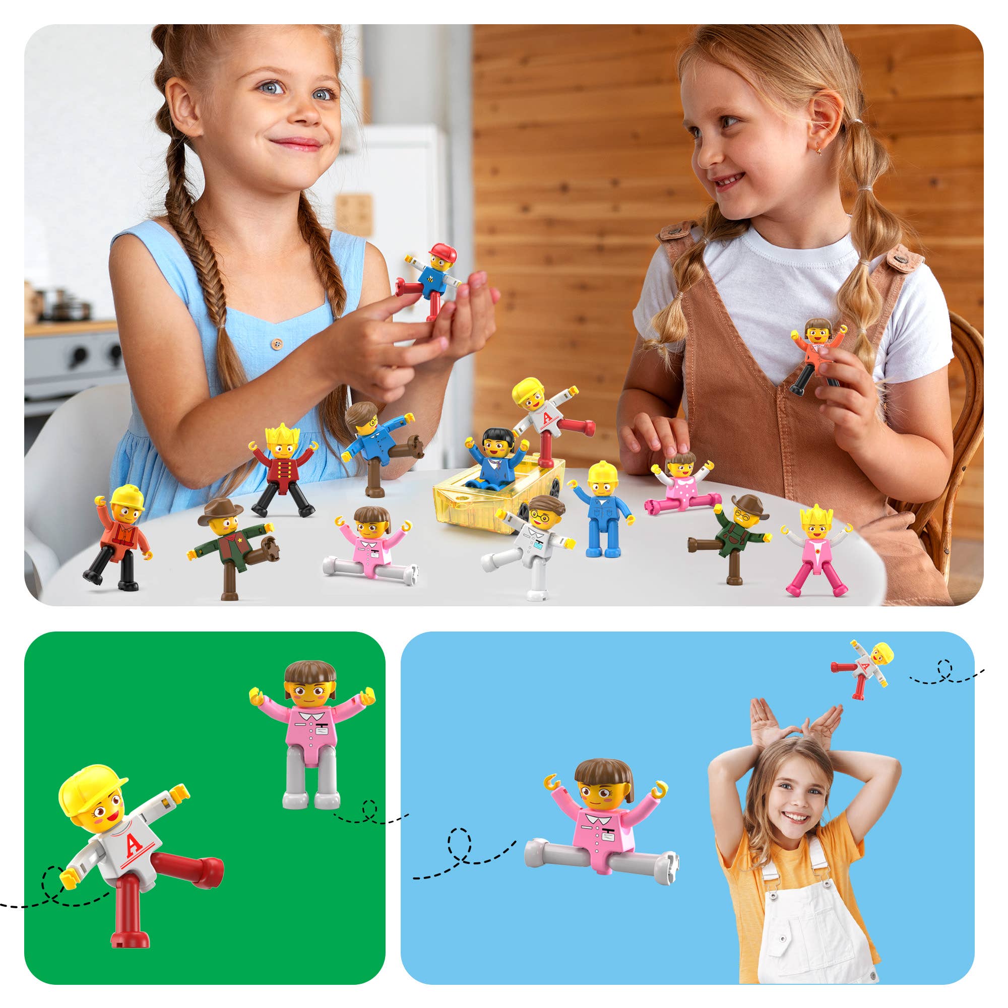 PicassoTiles - Wholesale Toy Set - Kids - PicassoTiles 15 Piece Character Figure Set PTA156