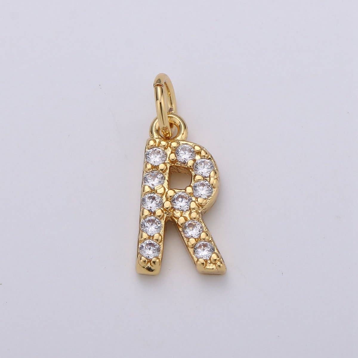 Aim Eternal – wholesale Individuell berlock/hänge – 14k guld fylld liten CZ initial, bokstav alfabet mikro pavé berlocker nätt guld kubisk hängsmycke för halsband armband örhänge tillägg A-099 till A-11117