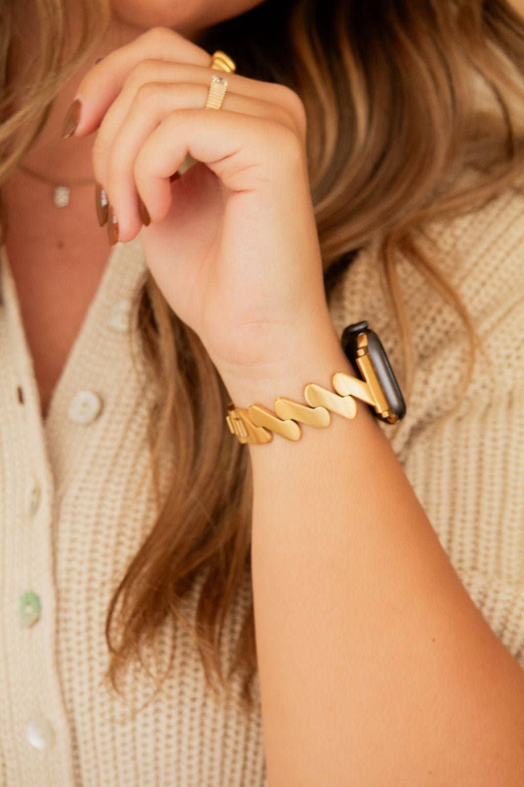 Shop Andi - Wholesale Watch Band/Strap - Women's - Squiggle Chain Gold Watch Band