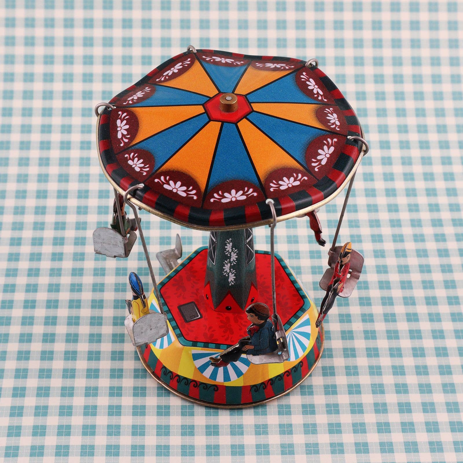 Tribal Trade GmbH - Wholesale Decorative Figurine - Tin toy carousel swing fair tin carousel 026
