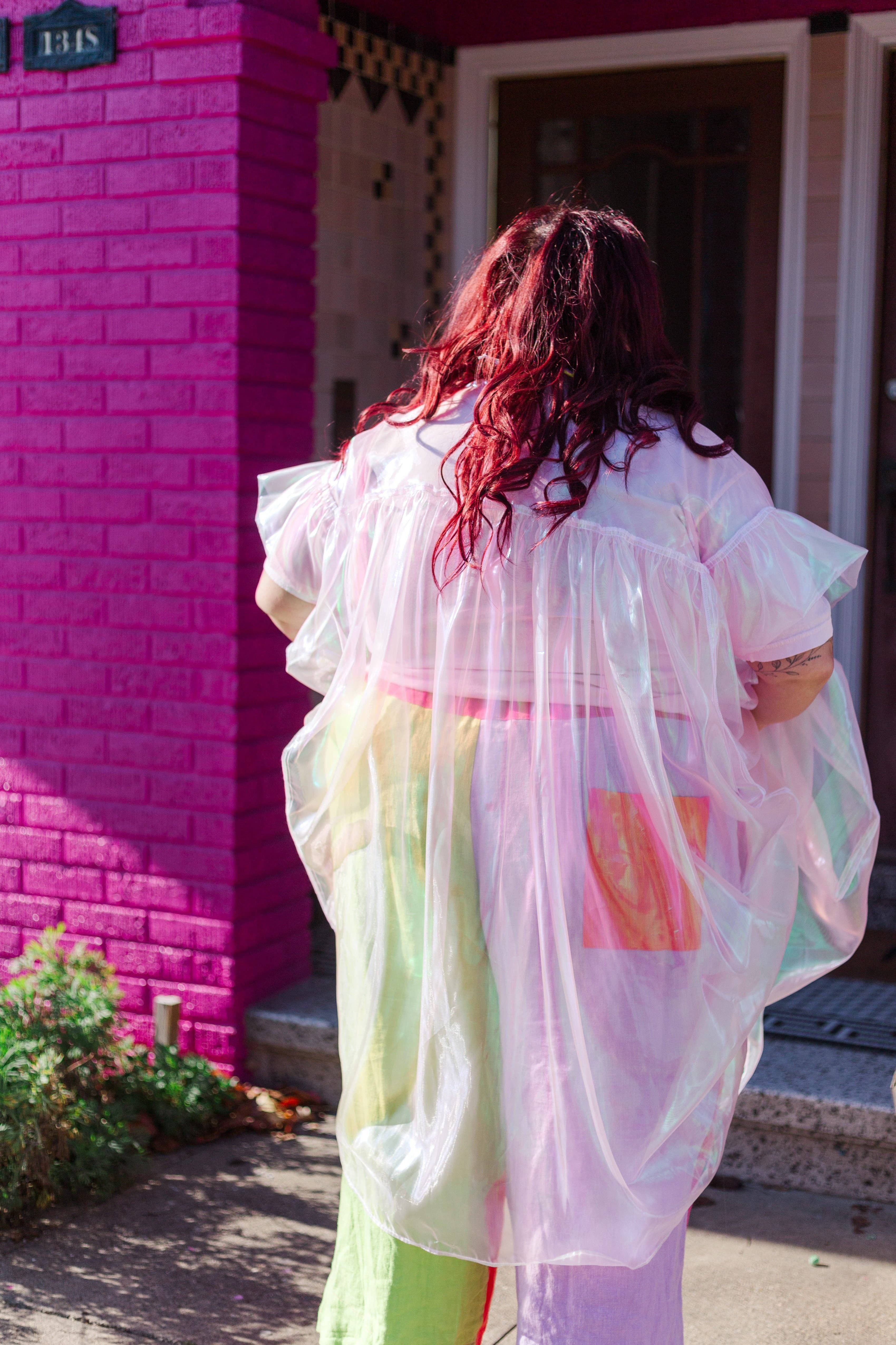 Nettle Studios - Wholesale Dress - Women's - Size Inclusive Plus Size Ruffle Maxi Dress Sheer Pink13