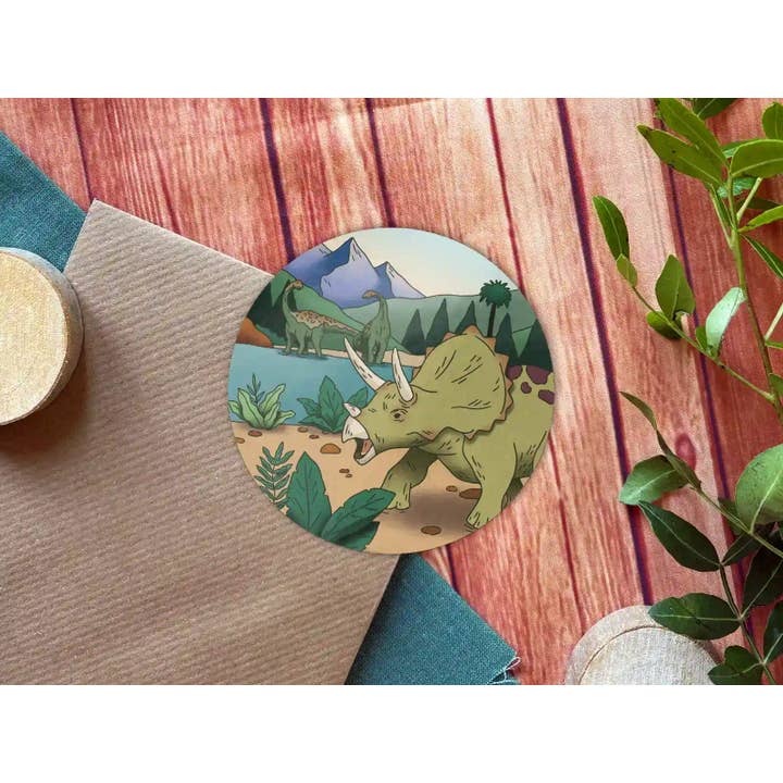 Triceratops Sticker for wholesale by Clare Lewis Illustration