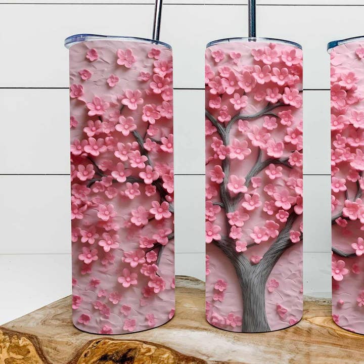 Cherry Blossom 3D | Impression par sublimation de 20 oz pour la vente par Ev No Co