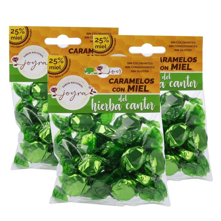 3er-Pack Honigbonbons mit Sängergras - 100 g (Kopie) für den Großhandel von Joyra Sabor Nacional