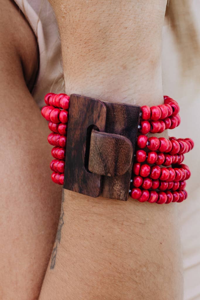 Crowned Free - Wholesale Beaded Bracelet - Unity Bracelet - Fuchsia1