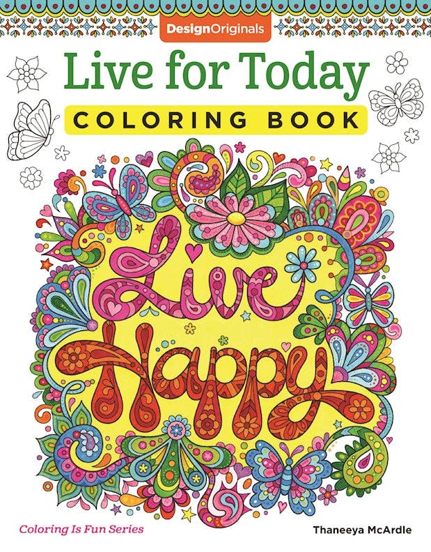 Fox Chapel Publishing - Wholesale Coloring Book - Adult - Live for Today Coloring Book0
