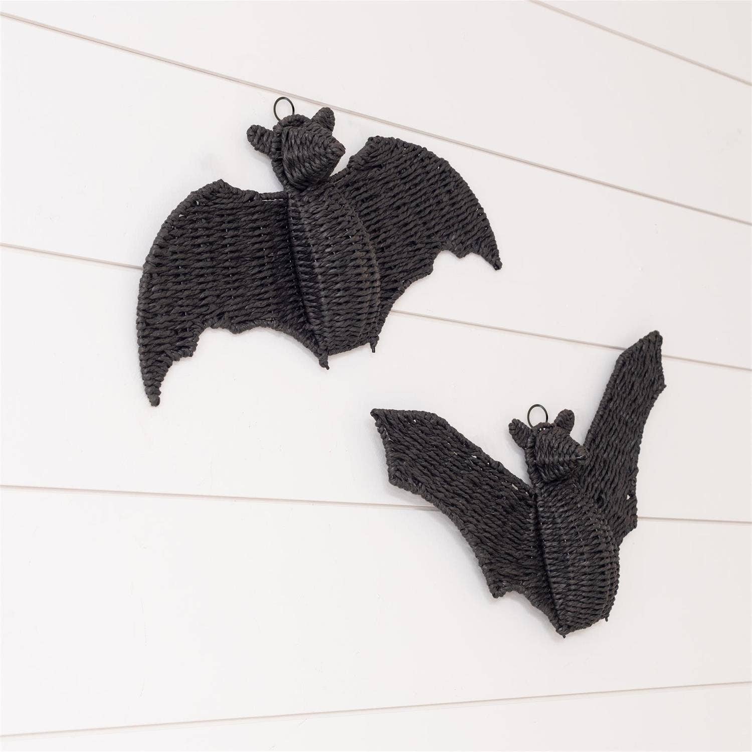 Audrey's Home & Gift - Wholesale Decorative Tabletop Object - Halloween Basket Weave Bat (Pk/02 Ast)