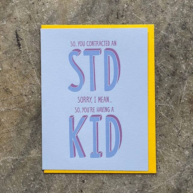 Card / STD/Kid for wholesale by Somersault Letterpress