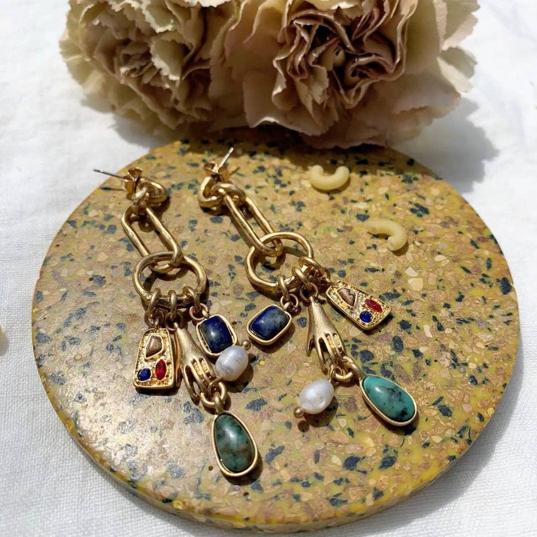 La Coquillette – Brincos de argola por atacado – Brincos leves da coleção Ortigia com pingentes de resina colorida2