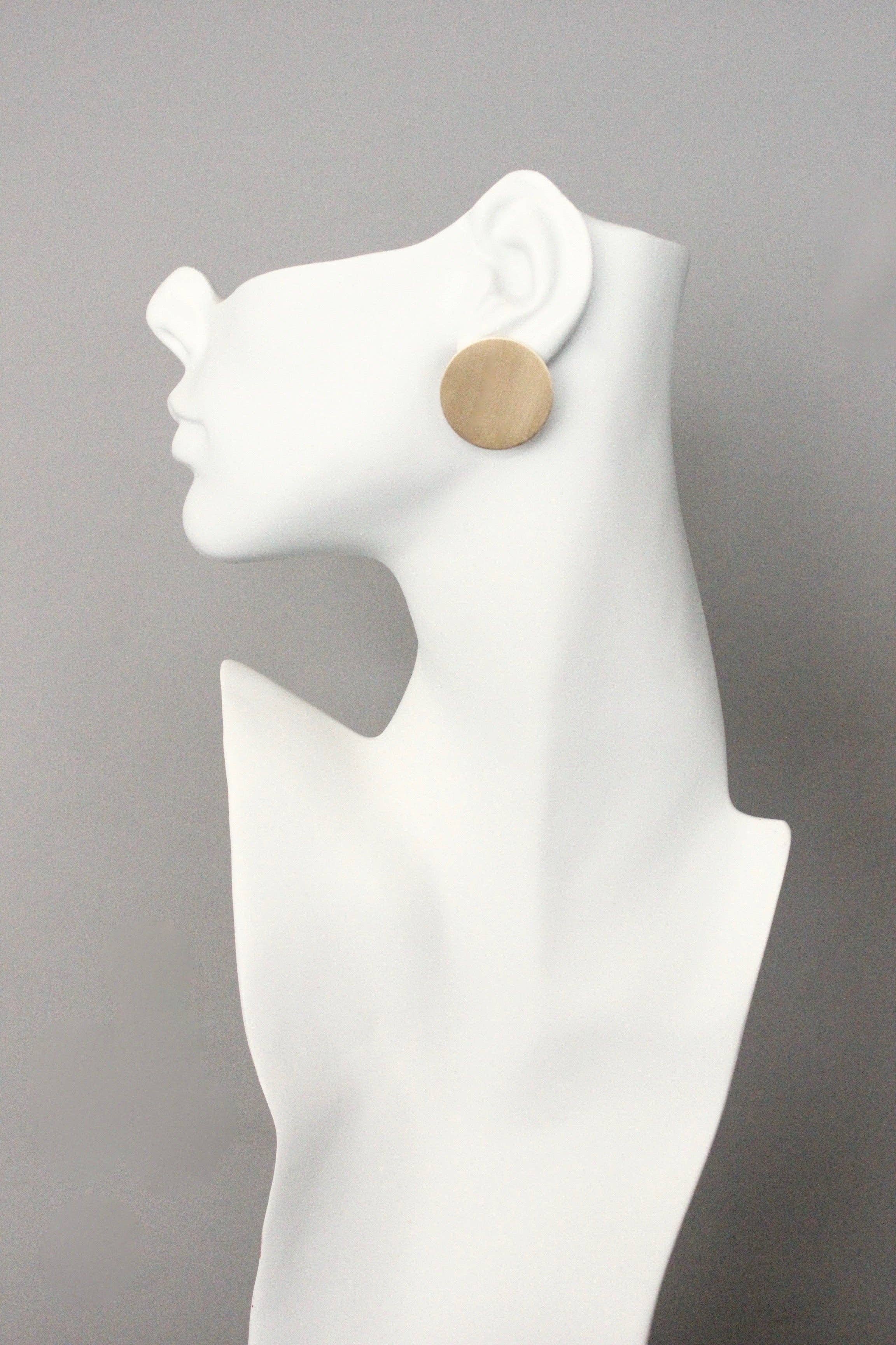 David Aubrey Jewelry - Wholesale Stud/Post Earrings - BRSE91 Brass disc post earrings1