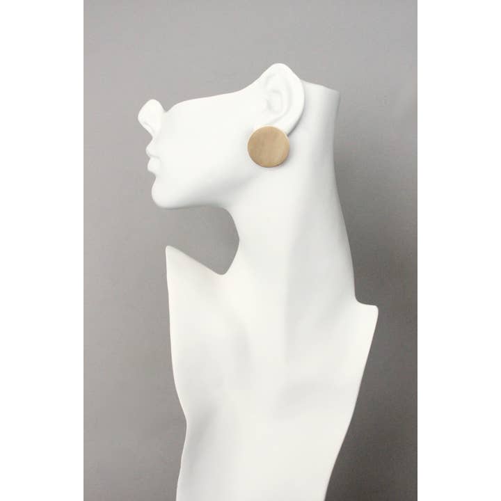 David Aubrey Jewelry - Wholesale Stud/Post Earrings - BRSE91 Brass disc post earrings1