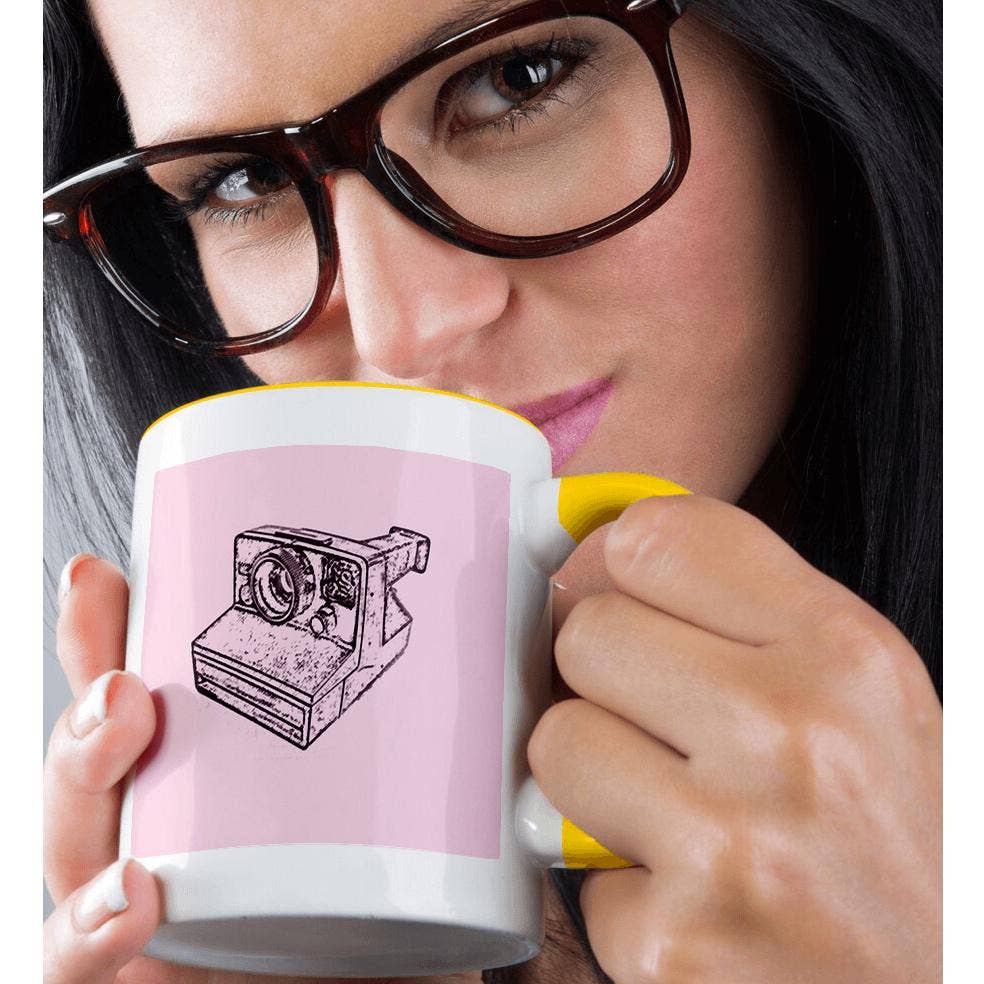 3dRose - Wholesale Koffiemok - 3dRose, Afbeelding van een vintage automatische roze camera, Mok1