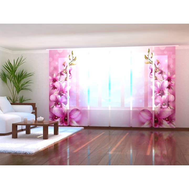 Lot de 6 rideaux à panneaux Climbing Orchid pour la vente par IlyDecor