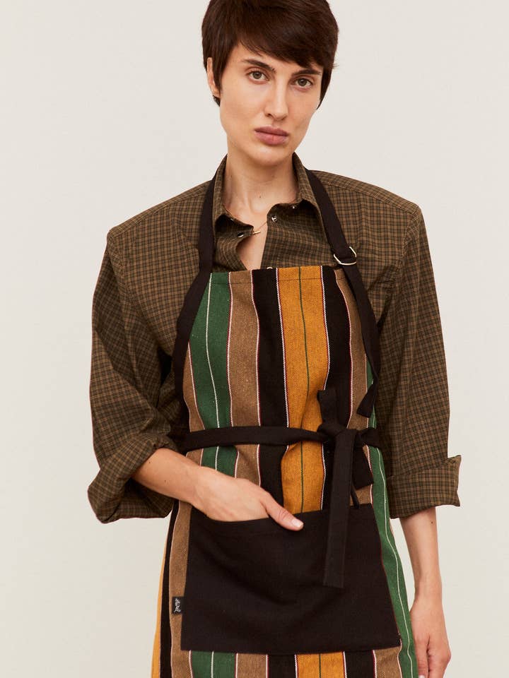 Tablier tissé manchego rayé pour la vente par Eturel Madrid