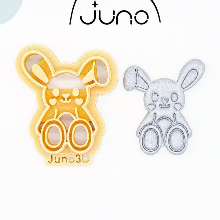 Juguete de Conejo de Peluche Impreso en Arcilla, Arcilla Polimérica, Cortador de Galletas para venta al por mayor de Juno 3D