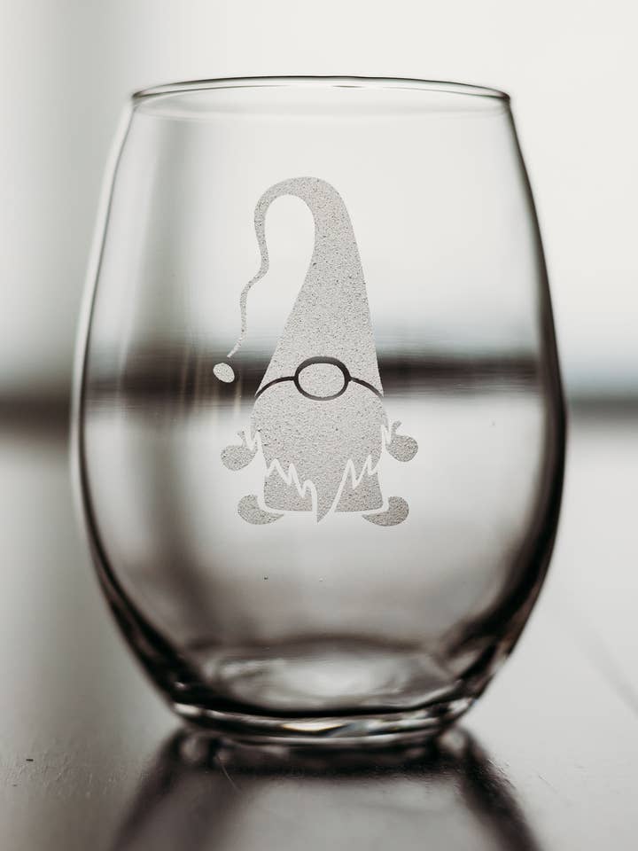 Graviertes Weinglas, 12 oz stieloses Weinglas für den Großhandel von Lester Lou’s Designs