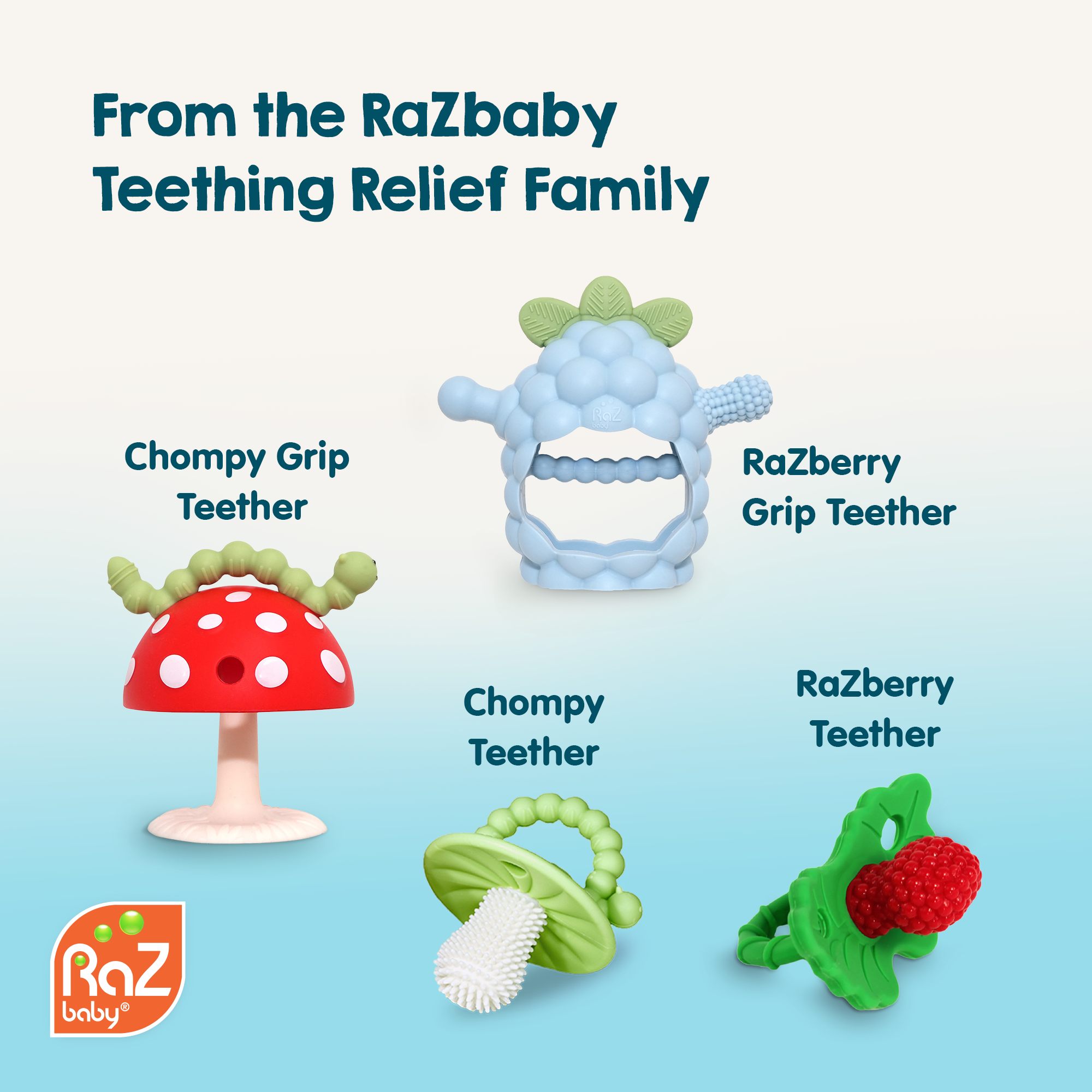 RaZbaby - Wholesale Teether (Not Clip-On) - Baby - RaZberry Bites Teething Toy - Red8