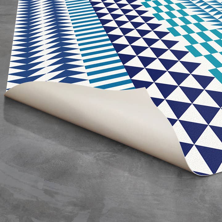 SBC Decor - Vente Tapis - Revêtement de sol en vinyle intérieur/extérieur géométrique Bondurant
