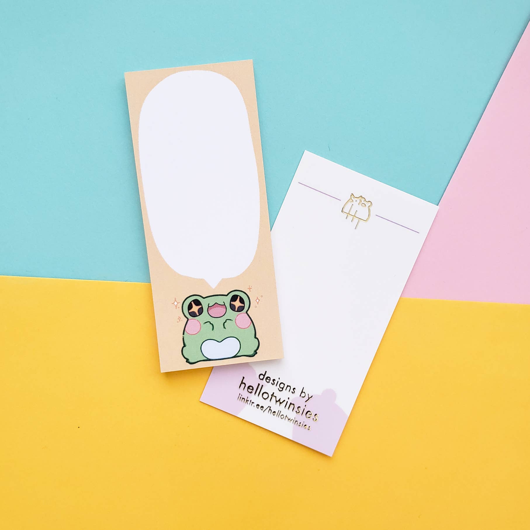 HelloTwinsies - Wholesale Kladblok - Diverse slanke memoblokken met kikkerthema1