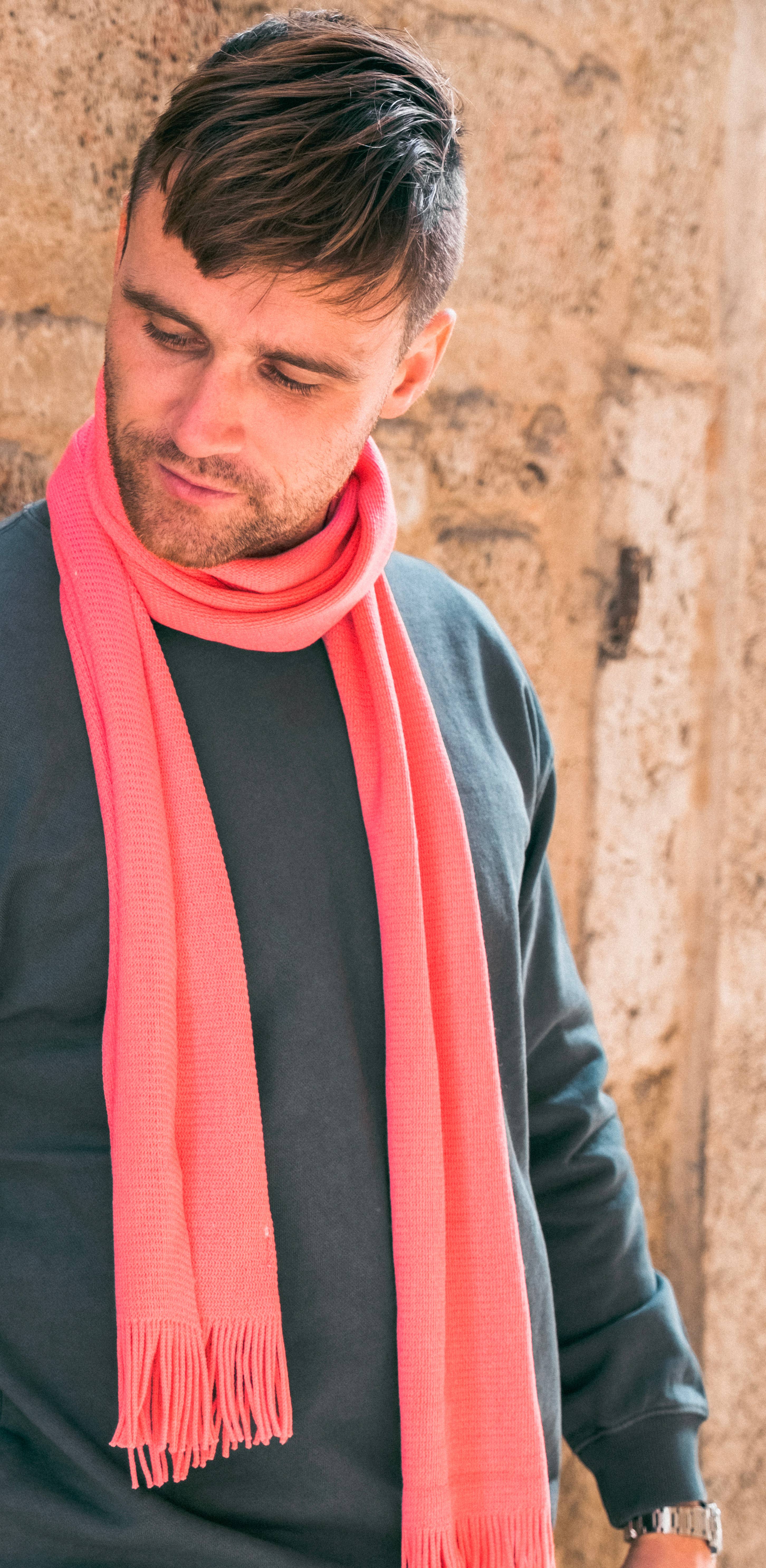 VERTICAL L'ACCESSOIRE - Wholesale Scarf - Women's - Pink wool and acrylic scarf3