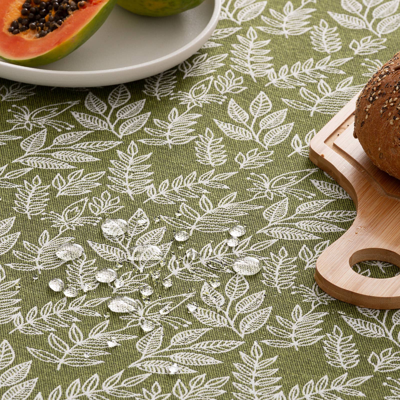 GAMUSI - Wholesale Tablecloth - Floral cotton jacquard waterproof tablecloth JALI8