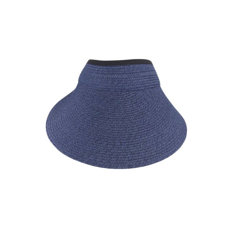 Navy Blended Straw C.C Sun Visor SVE0052 for wholesale on Faire2