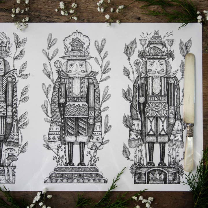 Mackenzie Myrick Studio - Wholesale Disposable Placemat - The Nutcrackers | Paper Placemats