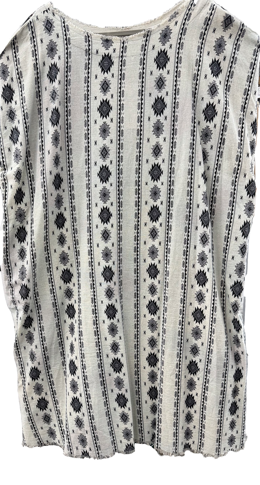 LeParisPetit by I Love Linen - Wholesale Kaftan - Women's - Kaftan Tunic Dress with Indian Chief and Geo Pattern1